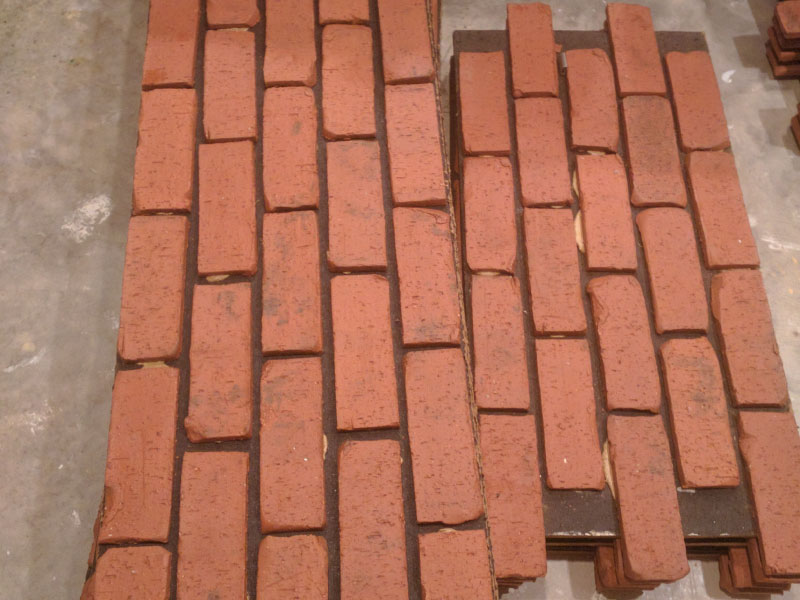 pre-fab thin brick panels ready for install